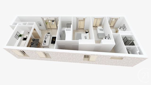 Appartement T4 à louer - 4 pièces - 91.23 m2 - PANTIN - 93 - ILE-DE-FRANCE - Century 21 Chaumont-Laumière