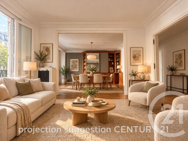 Appartement F4 à vendre - 4 pièces - 108.0 m2 - PARIS - 75019 - ILE-DE-FRANCE - Century 21 Chaumont-Laumière