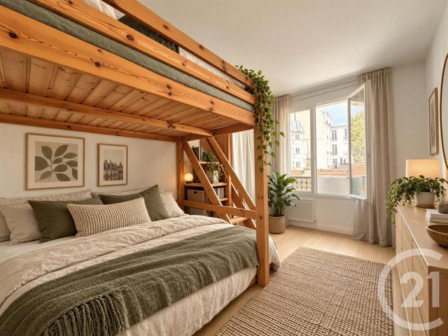 Appartement F3 à vendre - 3 pièces - 46.06 m2 - PARIS - 75019 - ILE-DE-FRANCE - Century 21 Chaumont-Laumière