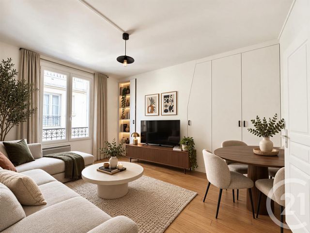 Appartement F3 à vendre - 3 pièces - 46.06 m2 - PARIS - 75019 - ILE-DE-FRANCE - Century 21 Chaumont-Laumière